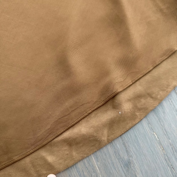 A.L.C. Penny Dress Draped Shoulder Brown Satin Maxi Gown - Size 2 - ALC Mocha - Picture 6 of 14